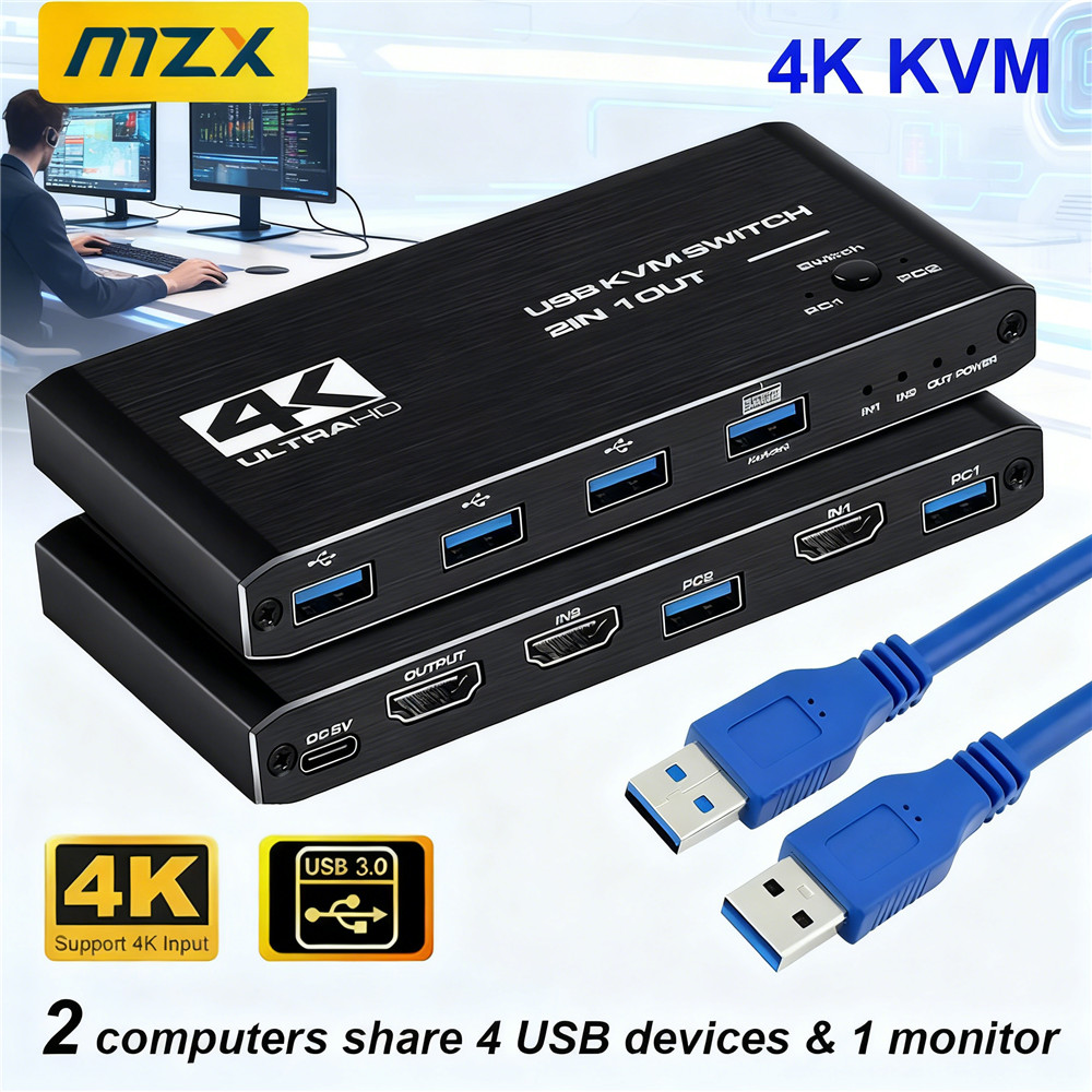 KVM Switch 4K 60Hz Switcher US - Gaming Accessories Storage review and price