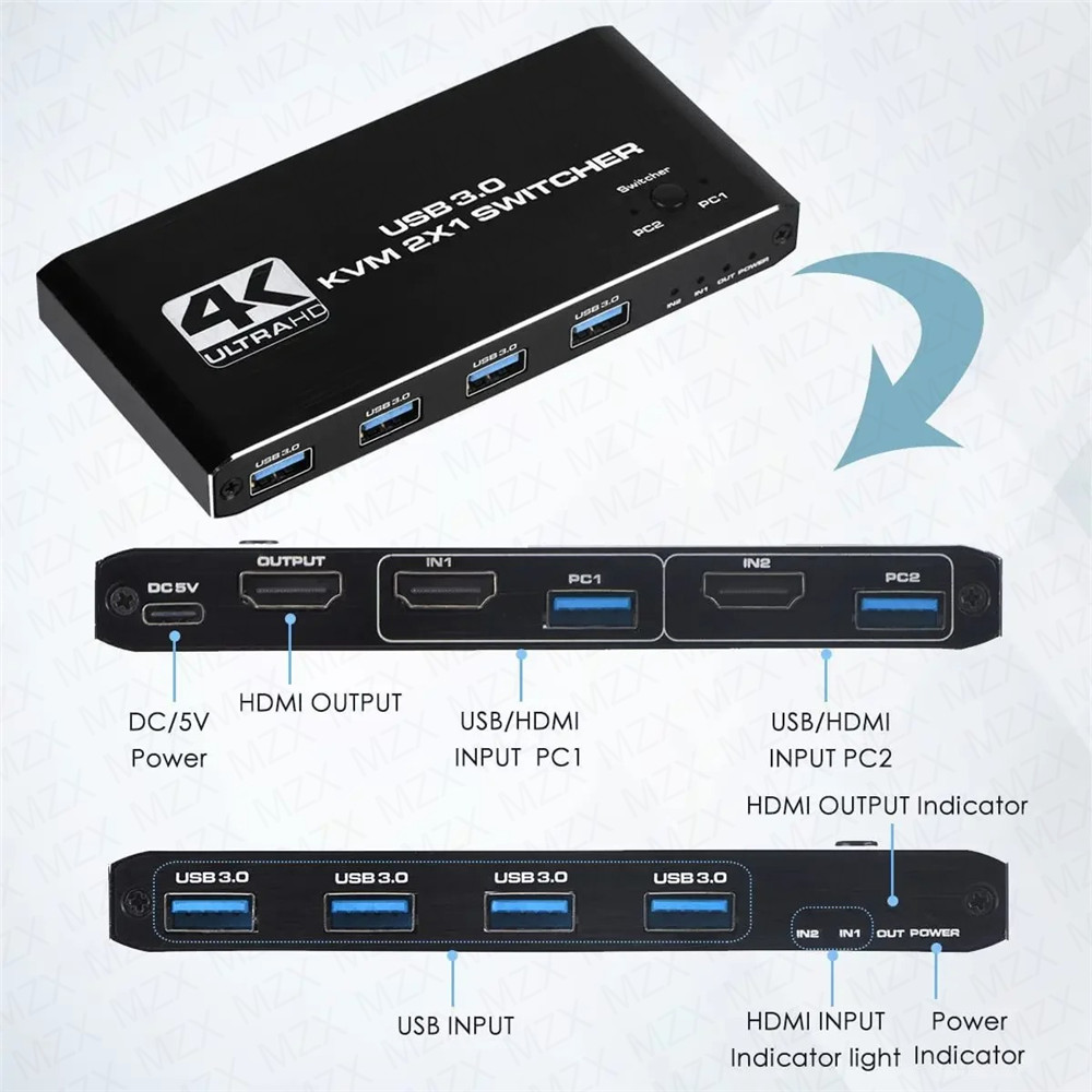 KVM Switch 4K 60Hz Switcher US - Gaming Accessories Storage review and price